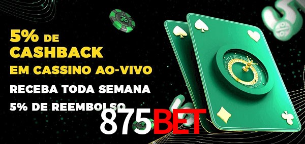 Promoções do cassino ao Vivo 875bet